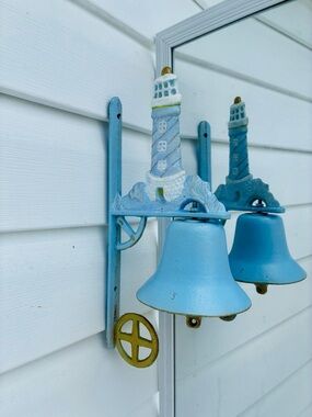 Blue Lighthouse Wall Bell - Decorative Home Wall Decor
